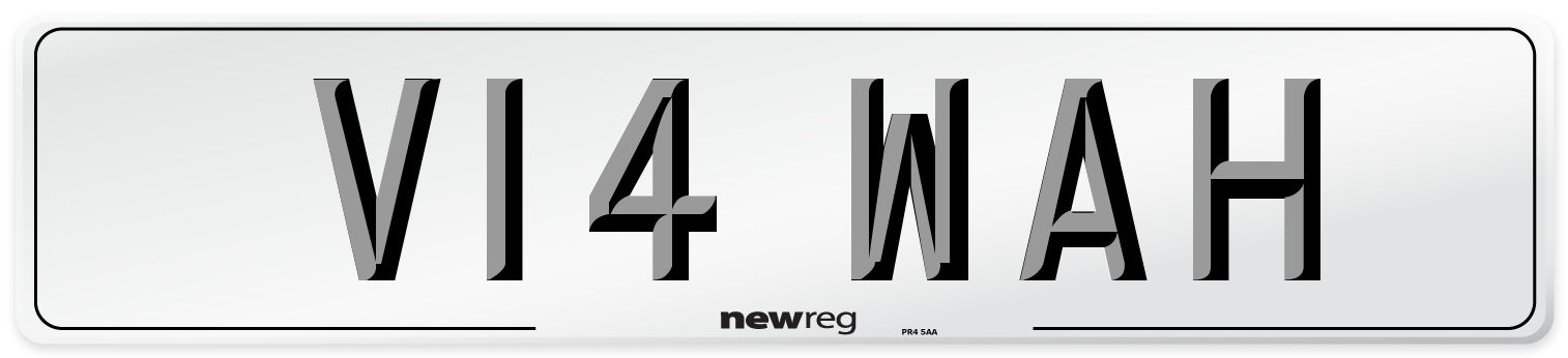 V14 WAH Number Plate from New Reg